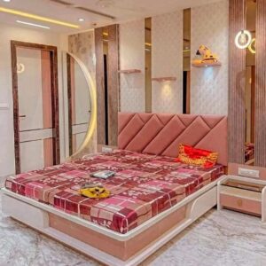 Modern Luxury Bedroom with Wardrobe, Dressing Unit & Bed