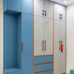 Modern Wooden Wardrobe with Soft-Close Shutters