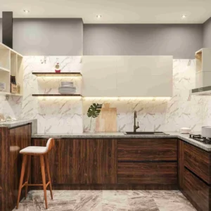 Modern Modular Kitchen Design with Soft-Close Cabinets