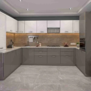 Modular Kitchen with Deep Drawers & Soft-Close Mechanism